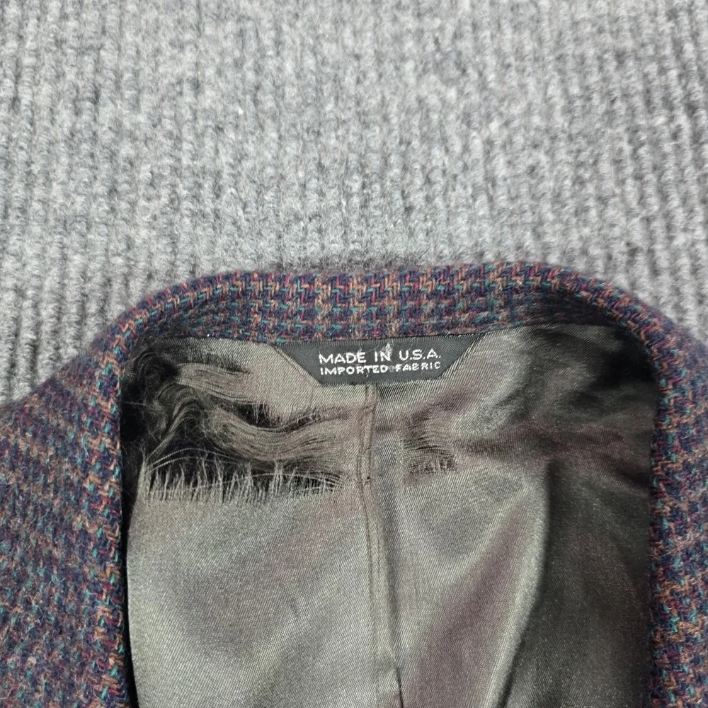Polo University Club Ralph Lauren Tweed Blazer Men 40 Purple Green British Isles